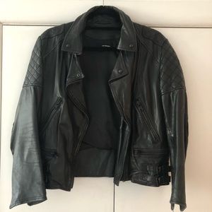 Black biker leather jacket The Kooples size M